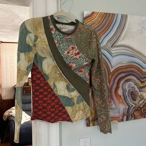 Free People Patchwork Long Sleeve - Size S